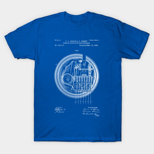 EDISON PATENT / Edison Patent 314115 Blueprint T-Shirt by Daniel Coulmann